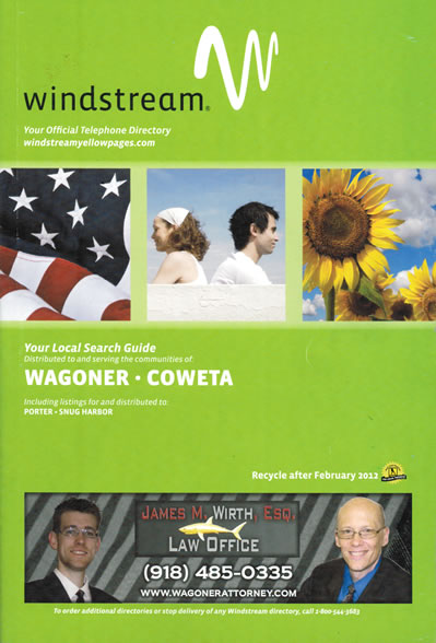 Windstream 2011 Phone Book Cover